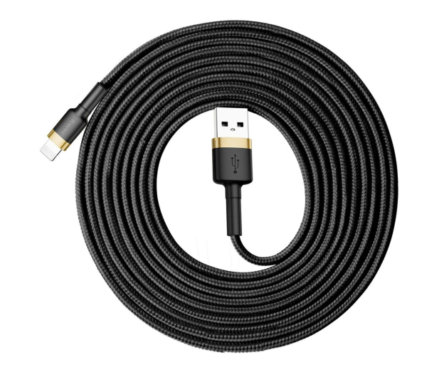 Baseus Kabel Cafule USB-A / Lightning 2A QC 3.0 3 m - czarno-złoty - 1502157 - zdjęcie